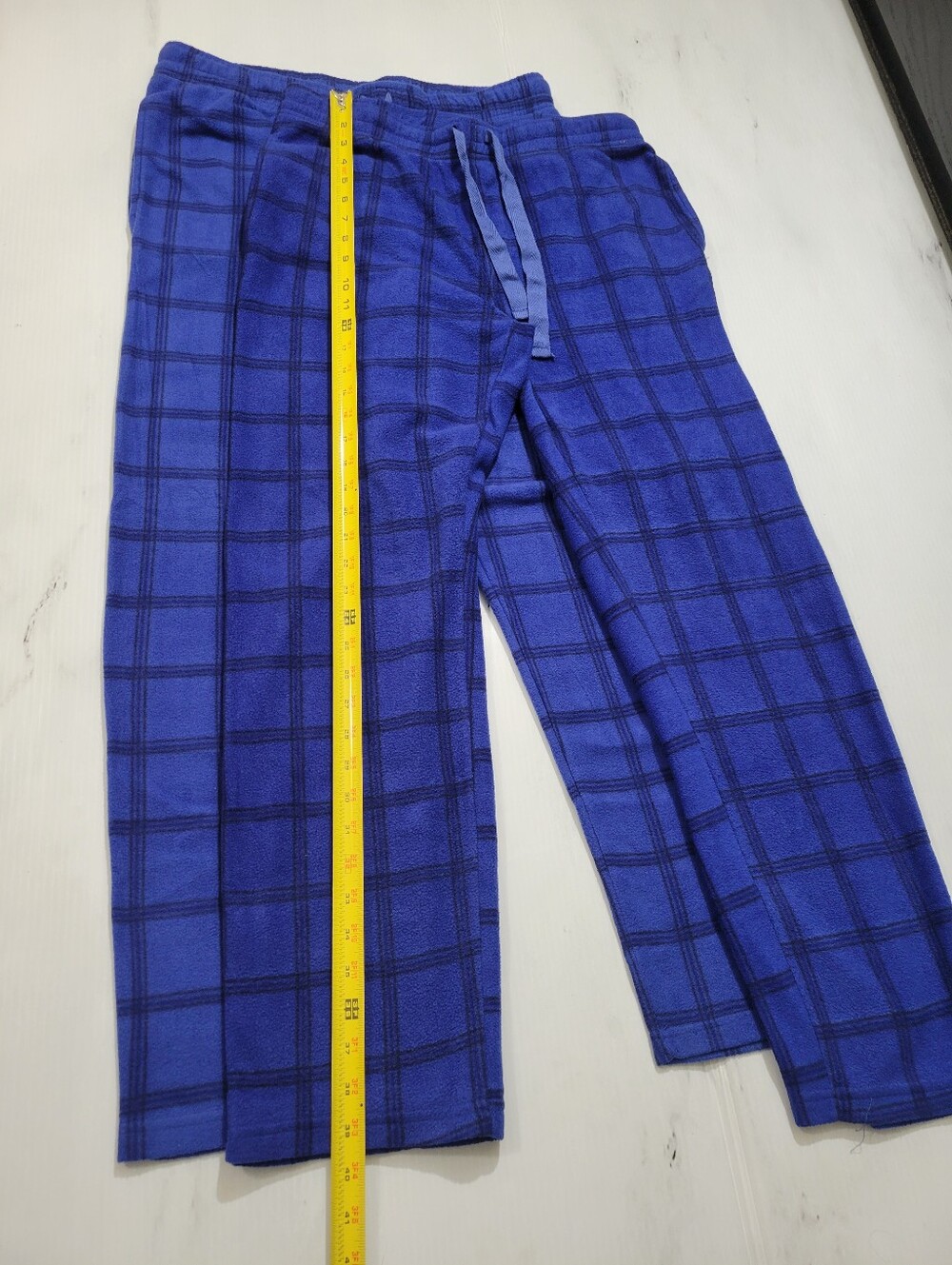 Lot of 2 Men's Blue Plaid Fleece Pajama Pants M